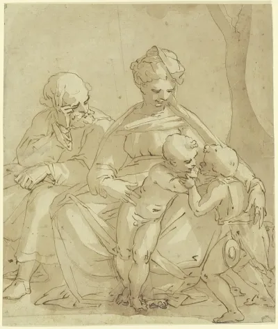 Die Heilige Familie Mit Dem Johannesknaben