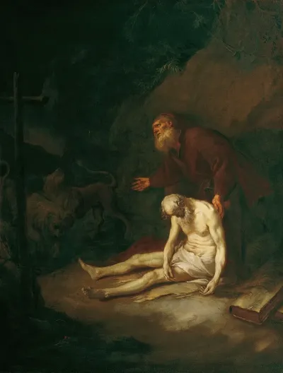 Die Heiligen Eremiten Antonius Und Paulus