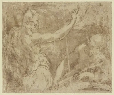 Die Heiligen Johannes Der Taufer Und Hieronymus