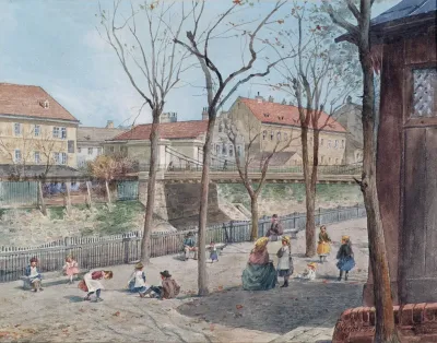 Die Kettenbrucke Uber Den Wienflus