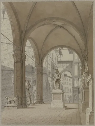 Die Loggia Dei Lanzi In Florenz