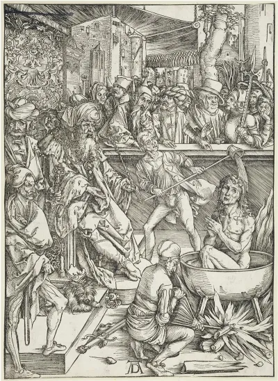 Die Marter Des Evangelisten Johannes Aus Der Folge Der Apokalypse Urausgabe Deutsch 1498