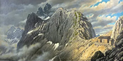 Die Meilerhutte Im Wettersteingebirge Von Osten Aus Gesehen