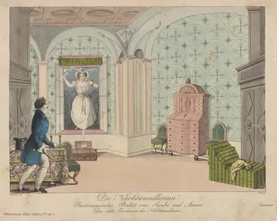 Die Nachtwandlerinn Pantomimisches Ballet Von Scribe Und Aumer Das Erste Erscheinen Der Nachtwandlerinn