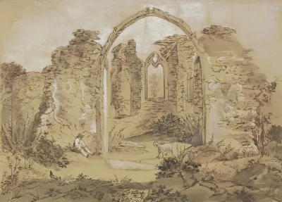 Die Ruine Hubertuskapelle Bei Bergen