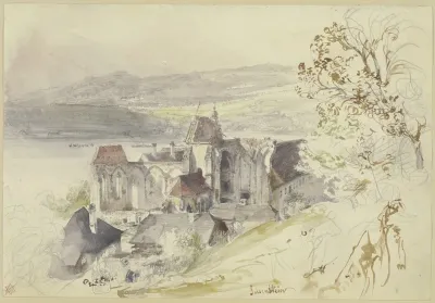 Die Ruinen Der Klosterkirche Sausenstein An Der Donau