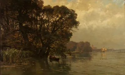 Die Schelde Bei Wettern Belgien