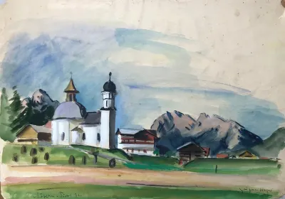 Die Seekirche Hl Kreuz In Mosern Bei Seefeld In Tirol