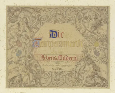 Die Temperamente In Vier Lebensbildern Titelblatt