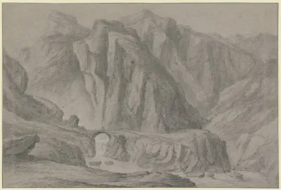 Die Teufelsbrucke An Der Via Mala Bei Andermatt Im Kanton Uri