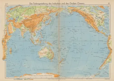 Die Tiefengestaltung Des Indischen Und Des Grossen Ozeans