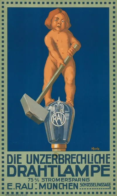 Die Unzerbrechliche Drahtlampe E Rau