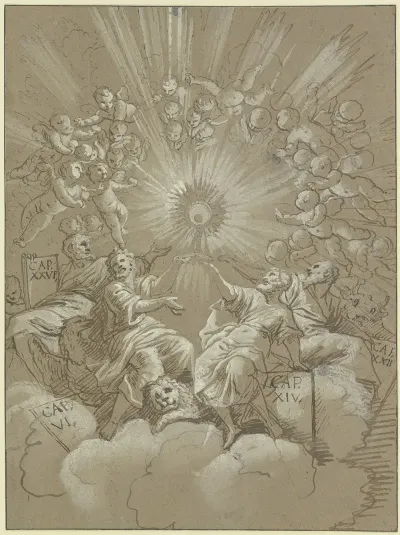 Die Verehrung Der Hostie Durch Die Vier Evangelisten
