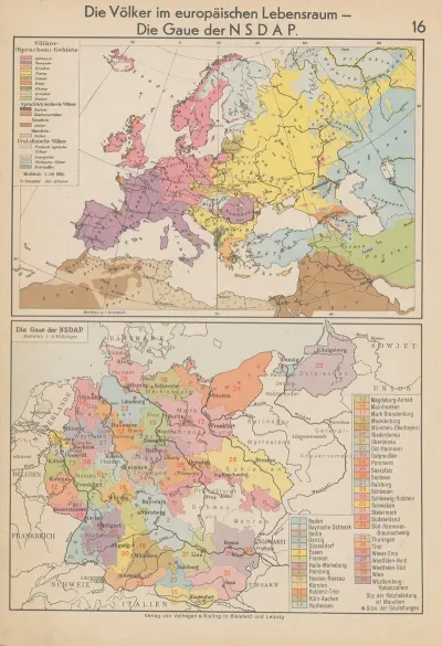 Die Volker Im Europaischen Lebensraum Die Gaue Der Nsdap