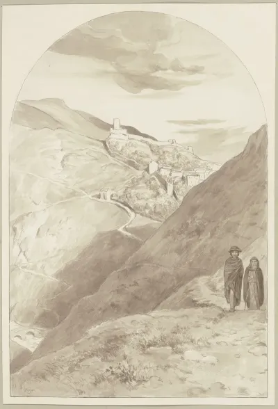 Diether Und Brun Wandernd