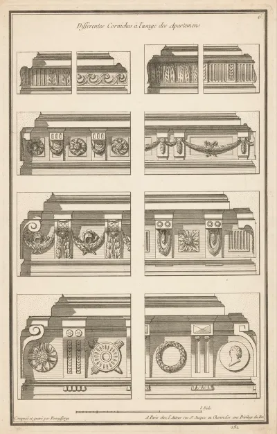 Differentes Corniches A Lusage Des Apartemens