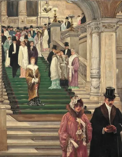 Dignitaries Leaving The Opera Vienna