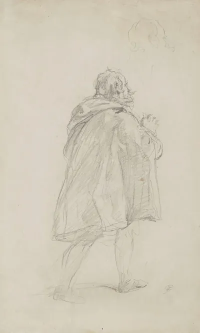 Dignitary Sketch For The Painting Titled Pleading With Sobieski To Defend Vienna