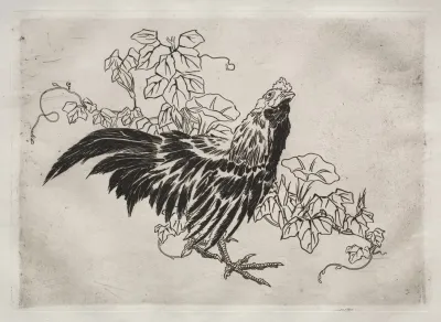 Dinner Service Rousseau Service Rooster And Morning Glories No 25