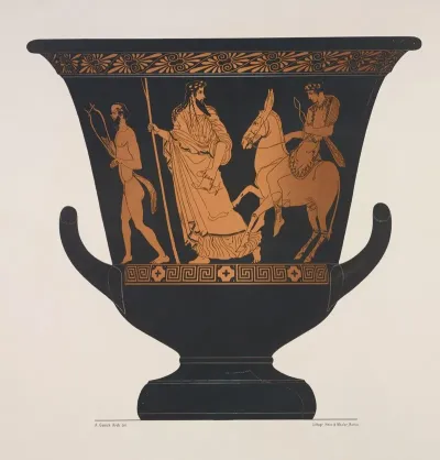 Dionysus Brings Hephaestus God Of Fire