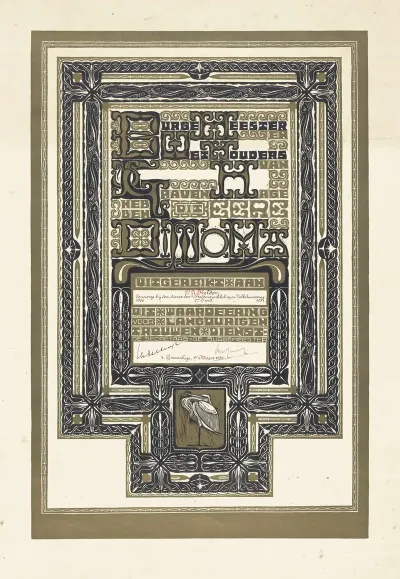 Diploma Bij 25 Jarig Ambtsjubileum 1931