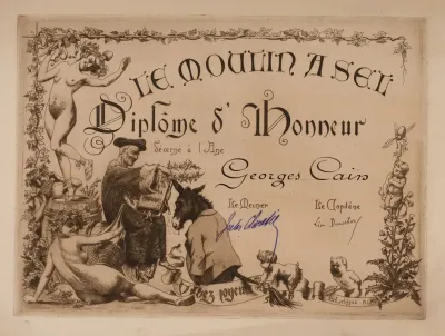 Diplome Dhonneur Decerne A Lane Georges Cain Par Le Moulin A Sel