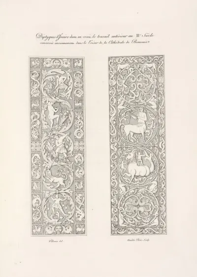 Diptyques Divoire Dont On Croit Le Travail Anterieur Au Iie Siecle Conserves Anciennement Dan Le Tresor De La Cathedrale De Beauvais
