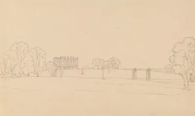 Distant View Of Easton Neston Northants