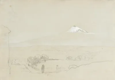 Distant View Of Mount Etna
