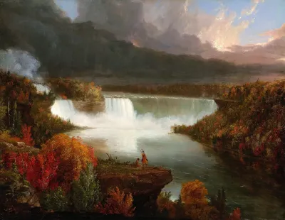 Distant View Of Niagara Falls