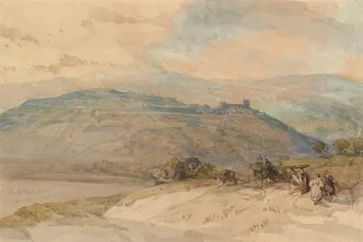 Distant View Of Sebaste Ancient Samaria