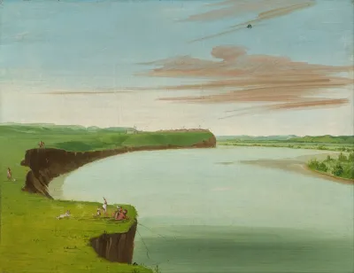 Distant View Of The Mandan Village