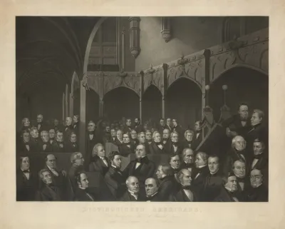 Distinguished Americans At A Meeting Of The New York Historical Society
