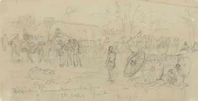 Distributing Ammunition Under Fire 5th Corps Front May 6
