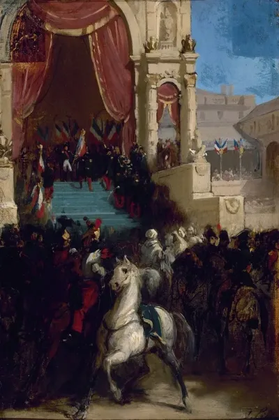 Distribution Des Aigles Et La Benediction Des Drapeaux Le 10 Mai 1852 Au Champ De Mars