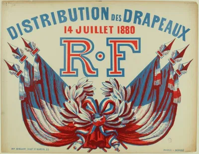 Distribution Des Drapeaux 14 Juillet 1880