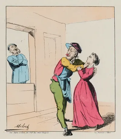 Dites Donc Msieu Muflencire Nvous Genez Pas Embrassez Ma Femme Pendant Que Vous Y Etes