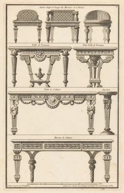 Divers Sieges A Lusage Des Bureaux Et Cabinets Table De Trumeau Petite Table De Trumeau Table De Cabinet Gueridon Bureau De Cabinet