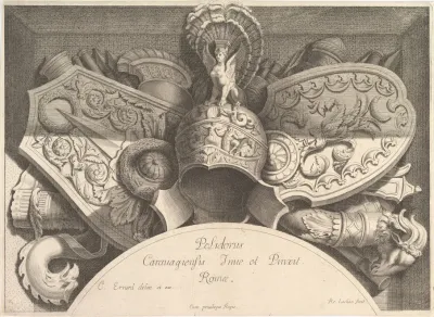 Divers Trophees Weapon Trophies After The Facade Of Palazzo Milesi In Rome Pl 6