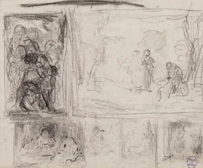Diverses Petites Esquisses Pour Des Compositions A Personnages