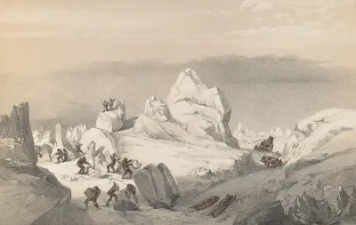 Division Of Sledges Finding And Cutting A Road Through Heavy Hummocks In The Queens Channel 2