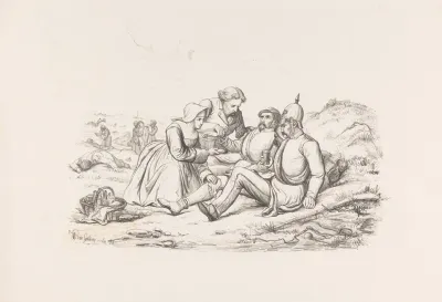 Doctor And Nurse Tend To Wounded On Battlefield