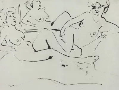 Dodo And An Older Woman Reclining Before A Mirror