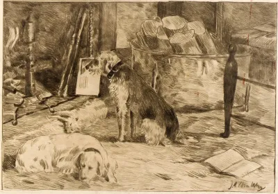 Dogs On The Hearth No 1
