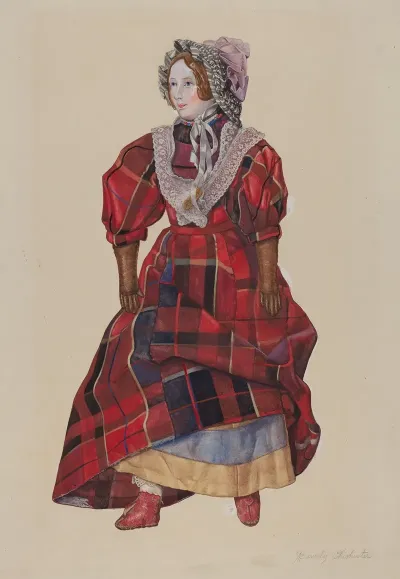 Doll In Plaid Dress