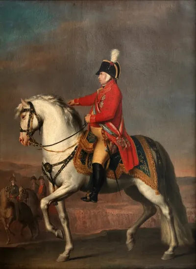 Dom Joao Prince Regent Reviewing The Troops In Azambuja