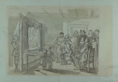 Don Quixote And Others Attending Master Peters Puppet Show