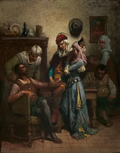 Don Quixote And Sancho Panza Entertained By Basil And Quiteria