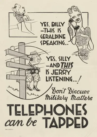 Dont Discuss Military Matters Telephones Can Be Tapped