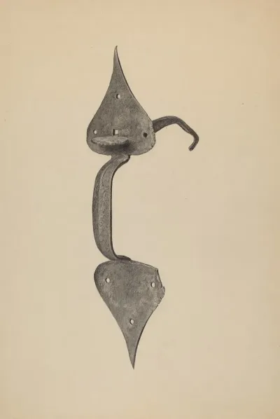 Door Handle With Thumb Press